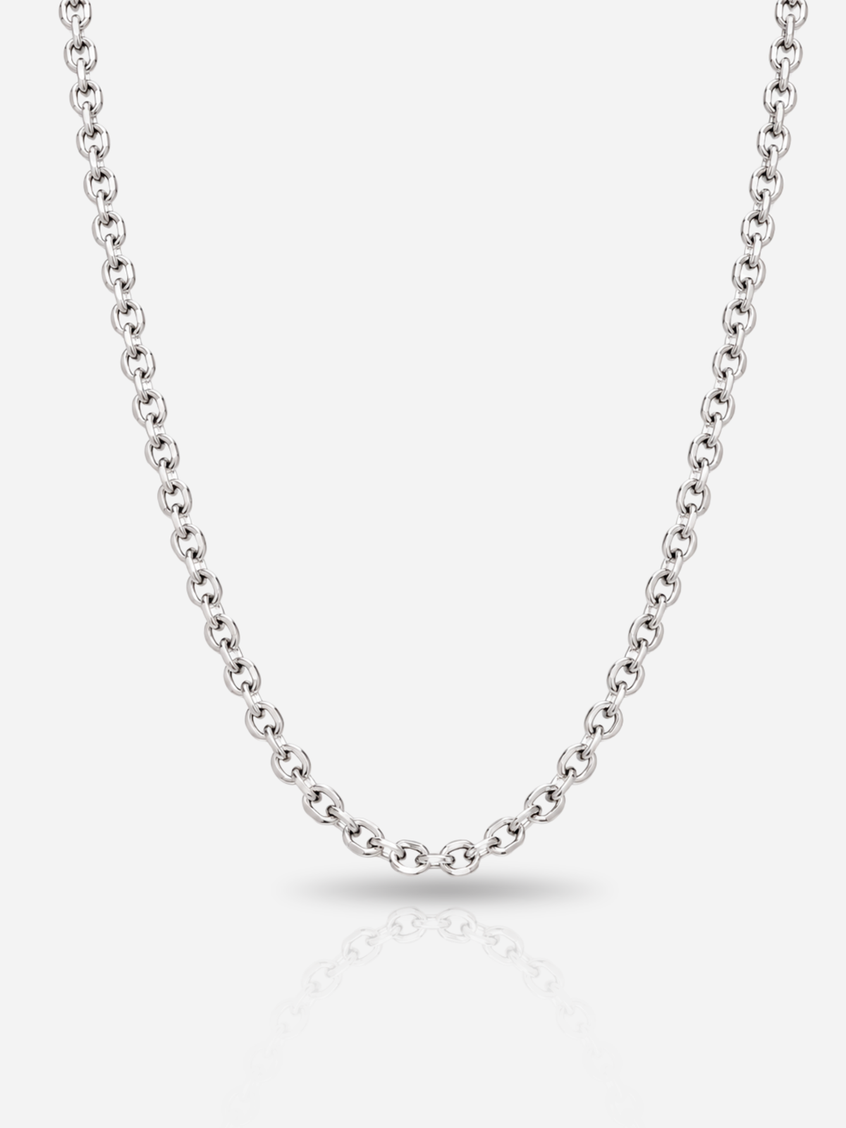 4.3mm anchor chain on grey background
