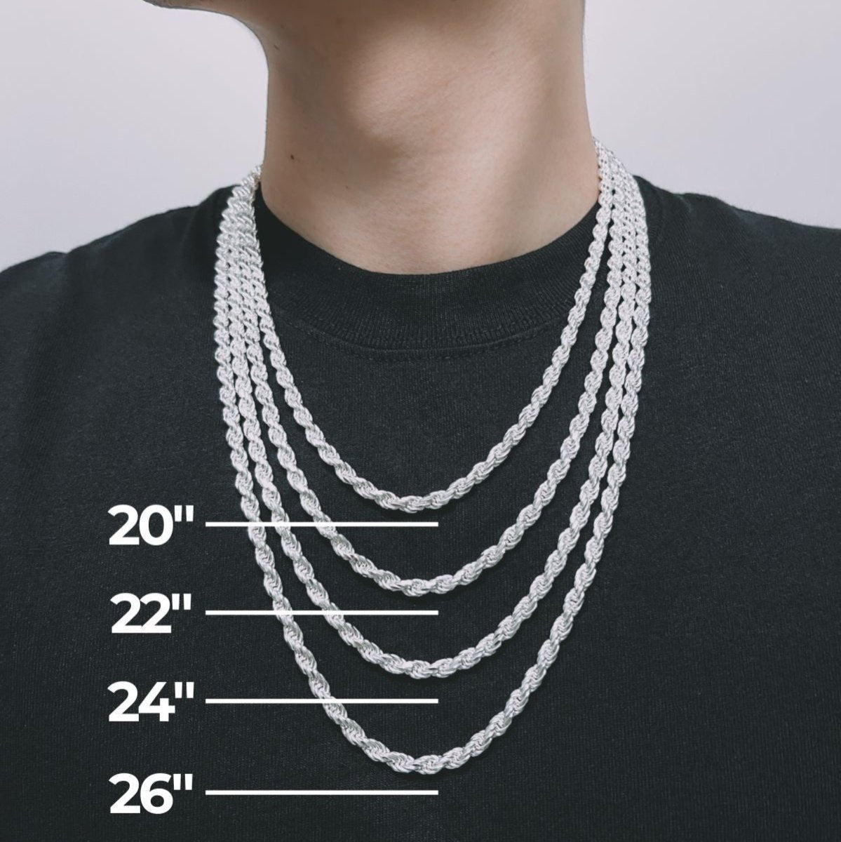 5MM Diamond - Cut Rope Chain - GLIMMERYN