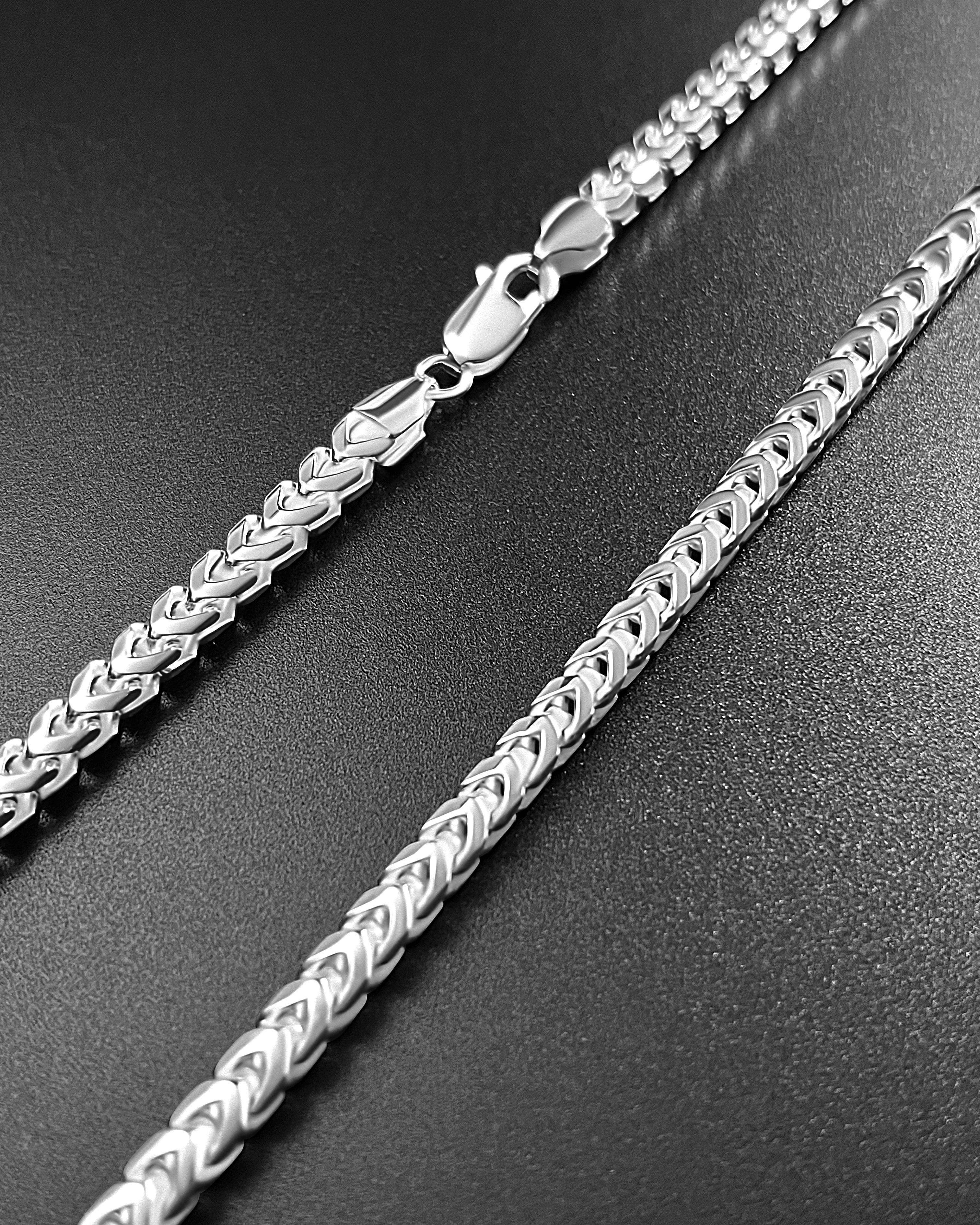 4.2MM Diamond-Cut Oval Franco Chain - 22" Length