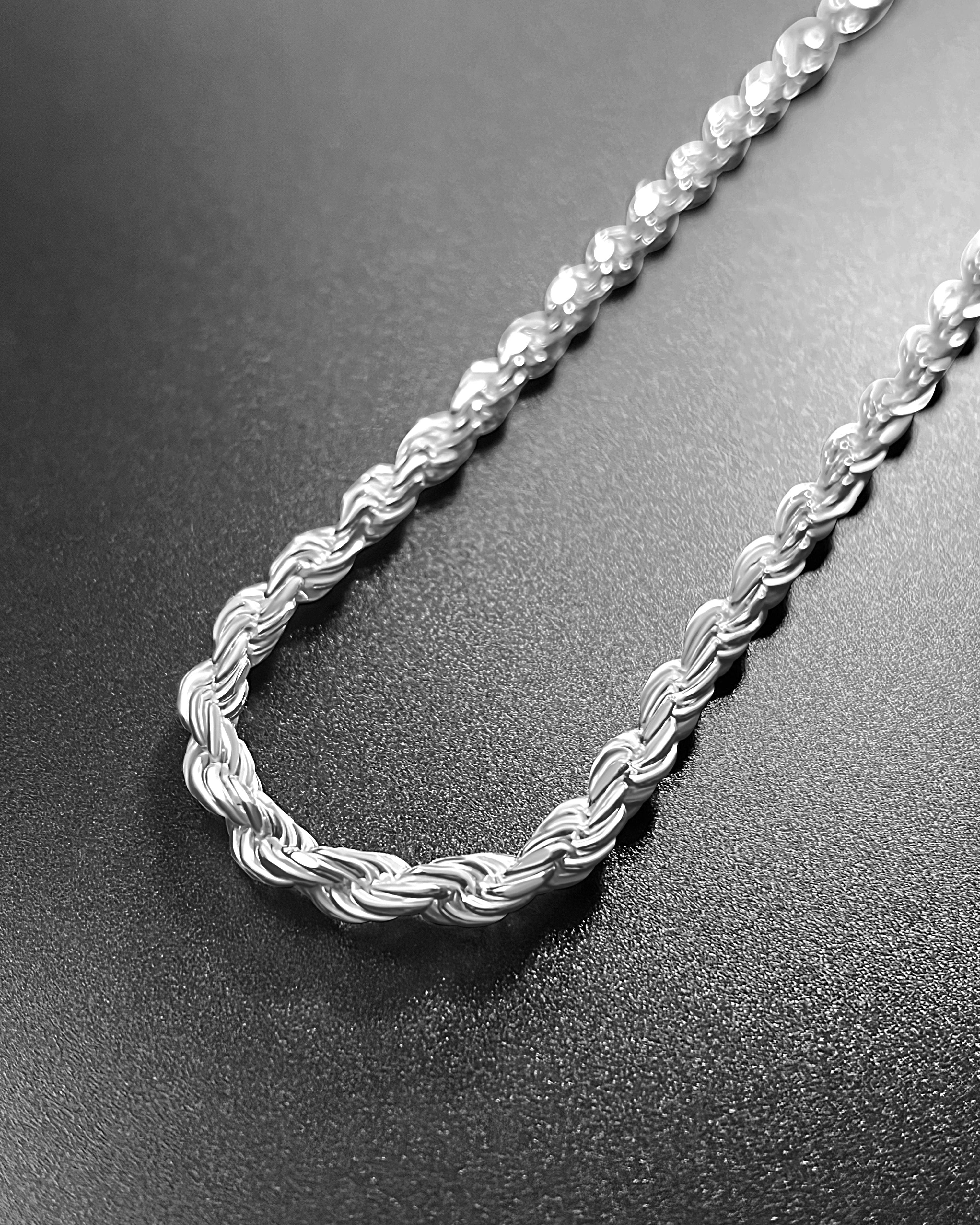 5MM Diamond-Cut Rope Chain - 22" Length