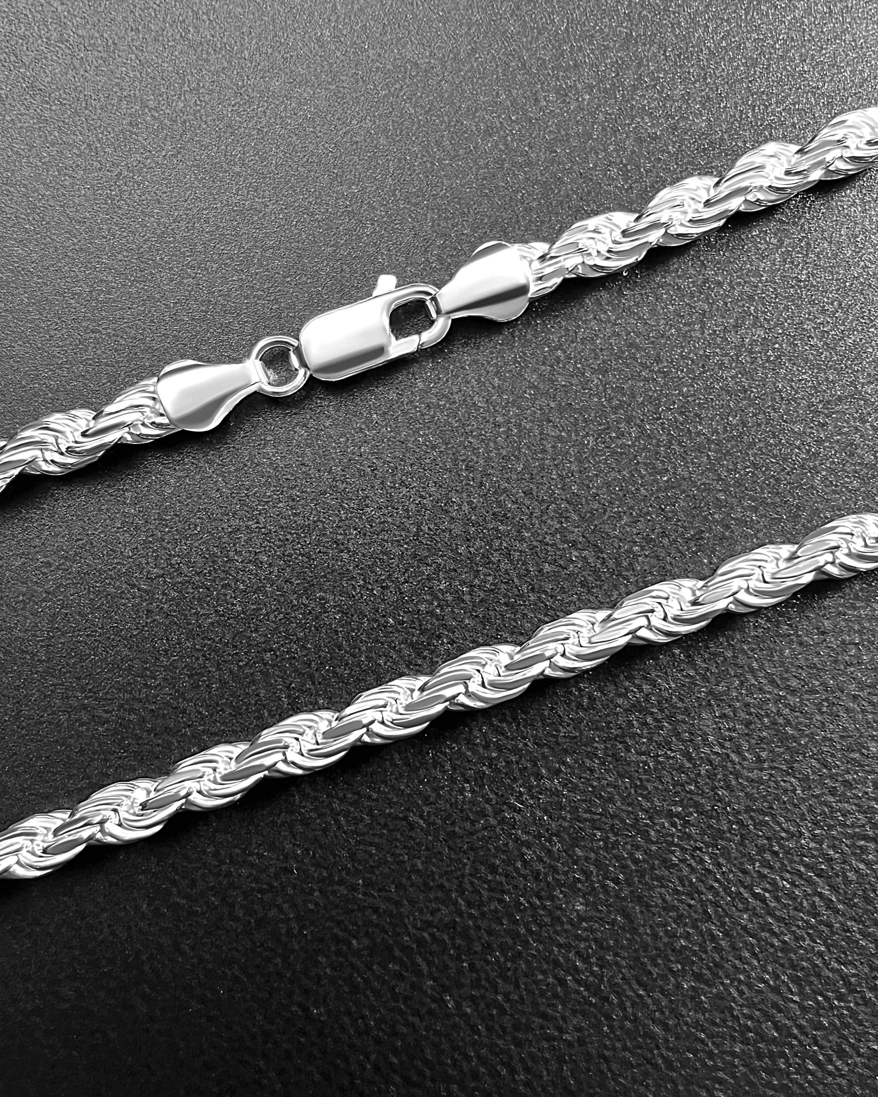 5MM Diamond-Cut Rope Chain - 22" Length